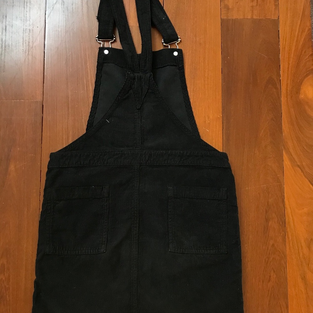 Corduroy Black Skirt Overall